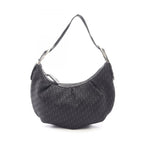 Dior Shoulder Bag Black Canvas Leather Trotter