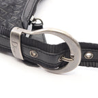 Dior Shoulder Bag Black Canvas Leather Trotter — view 7