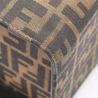 Fendi Handbag Zucca Brown Dark Canvas Leather 2-Way Vanity — view 7