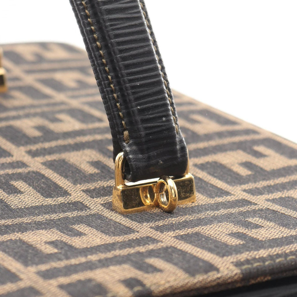 Fendi Handbag Zucca Brown Dark Canvas Leather 2-Way Vanity — view 6
