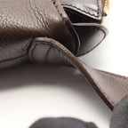 Loewe Shoulder Bag Logo Dark Brown Leather — view 7