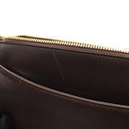 Loewe Shoulder Bag Logo Dark Brown Leather — view 9