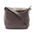 Loewe Shoulder Bag Logo Dark Brown Leather