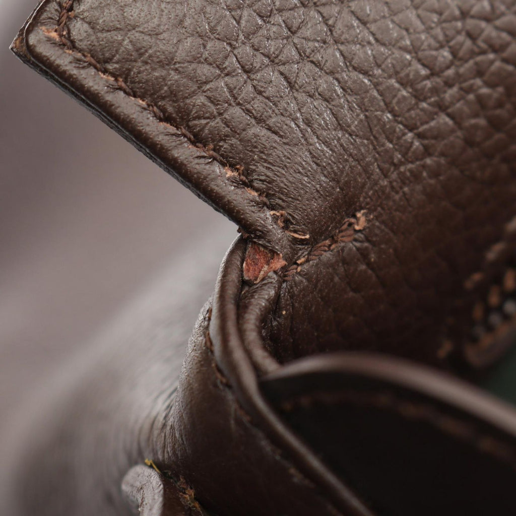 Loewe Shoulder Bag Logo Dark Brown Leather — view 5