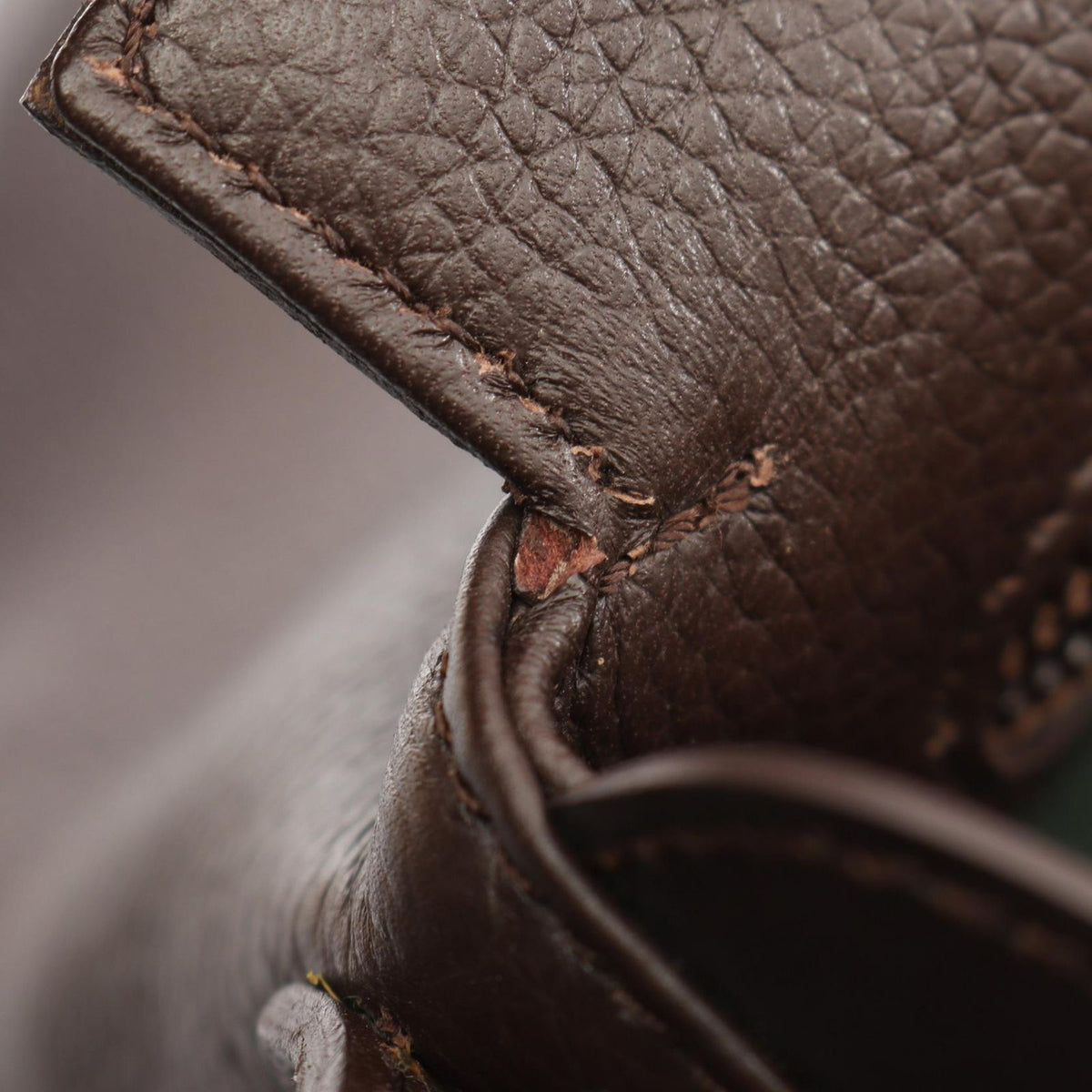 Loewe Shoulder Bag Logo Dark Brown Leather — view 5