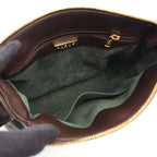 Loewe Shoulder Bag Logo Dark Brown Leather — view 3