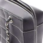 Chanel Shoulder Bag Choco Bar Wild Stitch Navy Leather Chain — view 8