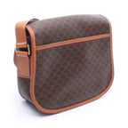 Celine Shoulder Bag Macadam Star Brown Canvas Leather — view 2
