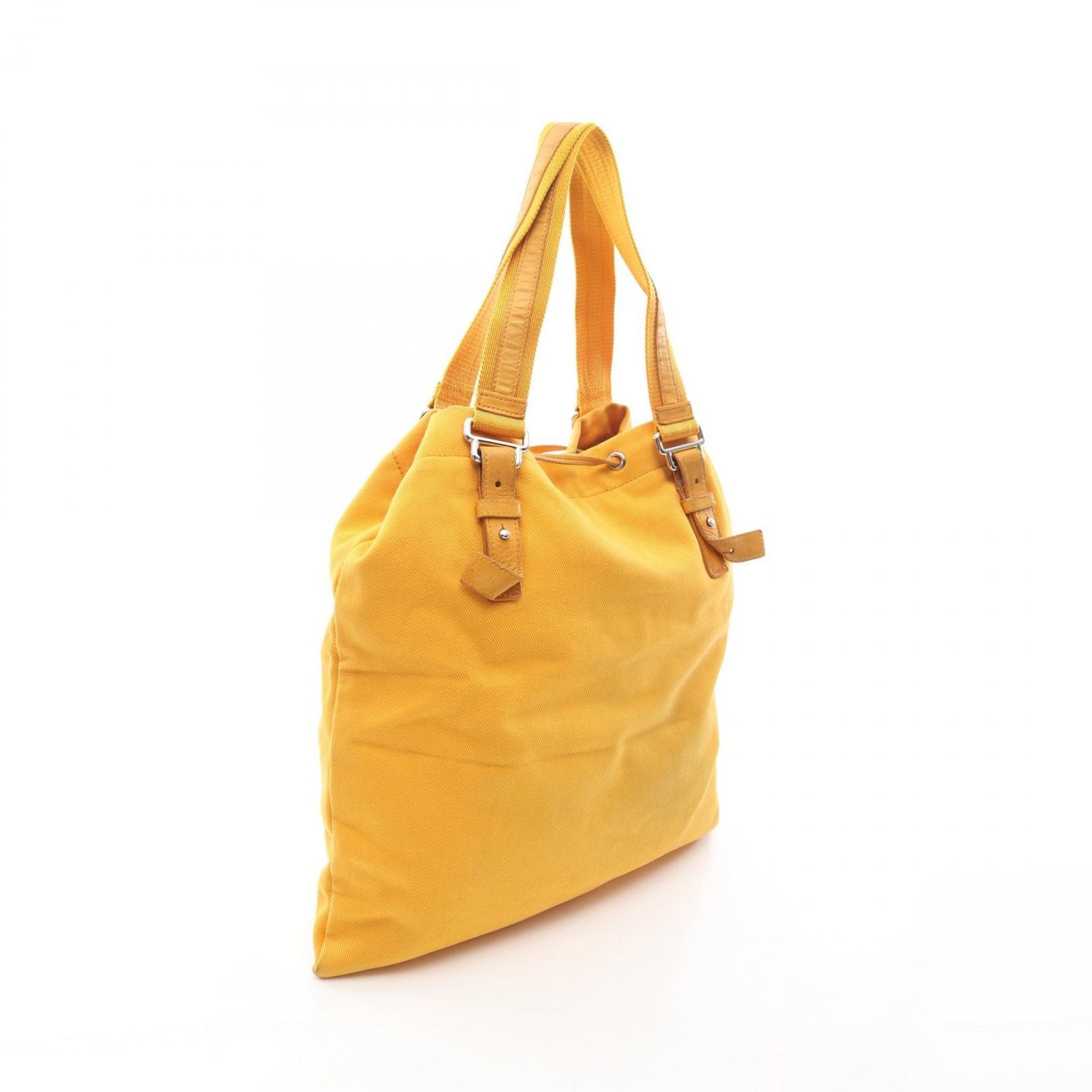 Saint Laurent Yves Rive Gauche Tote Kahala Yellow Canvas Leather — view 2