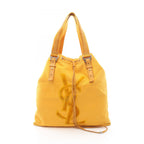 Saint Laurent Yves Rive Gauche Tote Kahala Yellow Canvas Leather