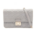 Dior Shoulder Bag Miss Dior Cannage Gray Leather Chain