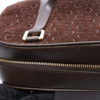 Celine Handbag Macadam Brown Suede Leather — view 6