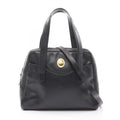 Dior Handbag CD 2-Way Black Leather CD Logo Hand