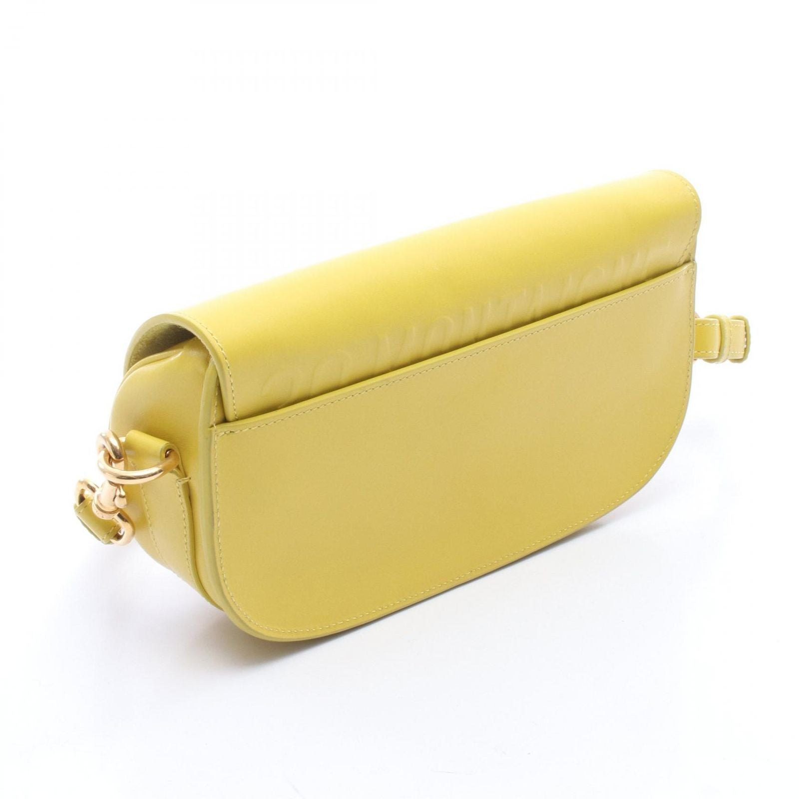 Dior Shoulder Bag Bobi East Waist Yellow Leather — view 2
