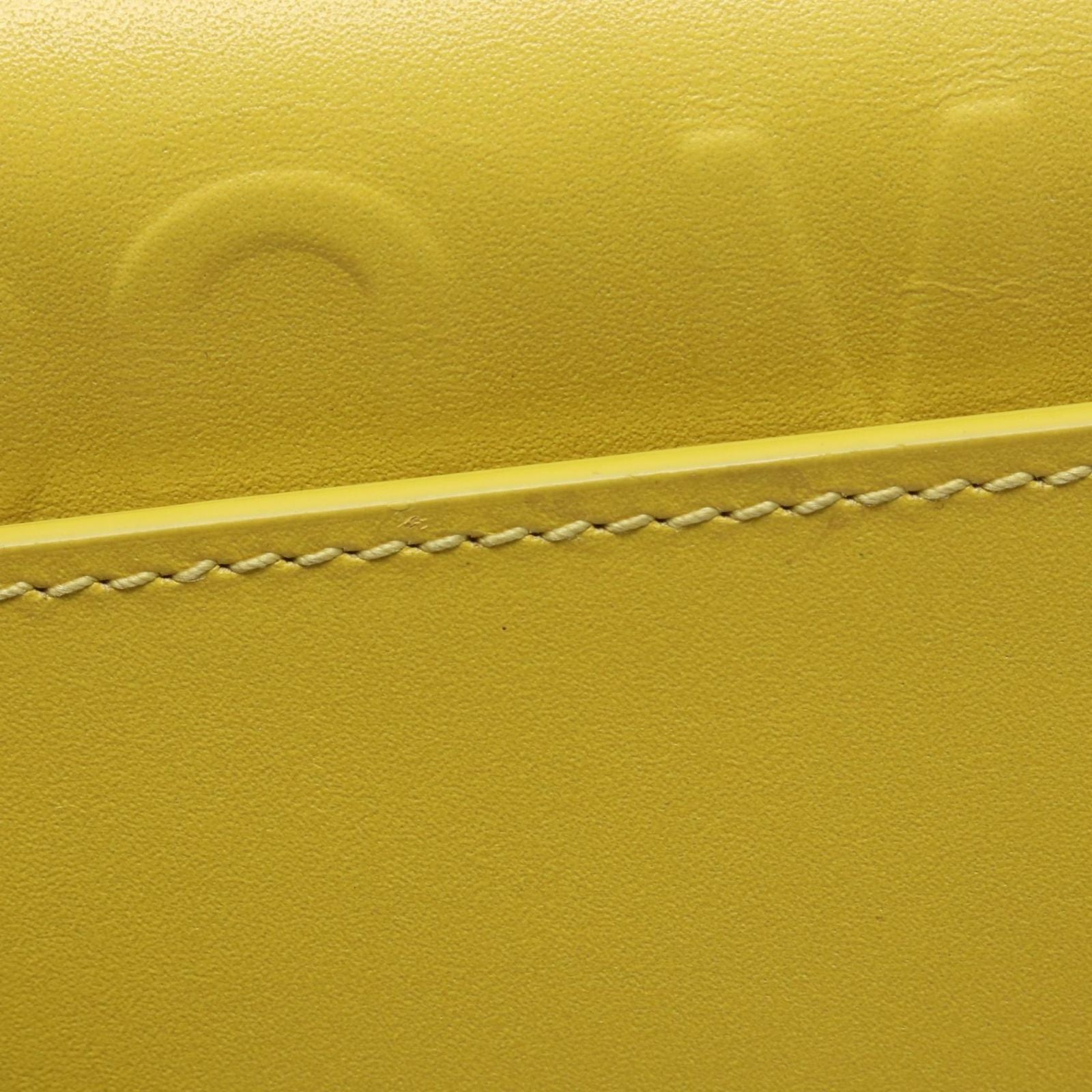 Dior Shoulder Bag Bobi East Waist Yellow Leather — view 7