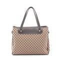 Celine Handbag Macadam Beige Canvas Leather