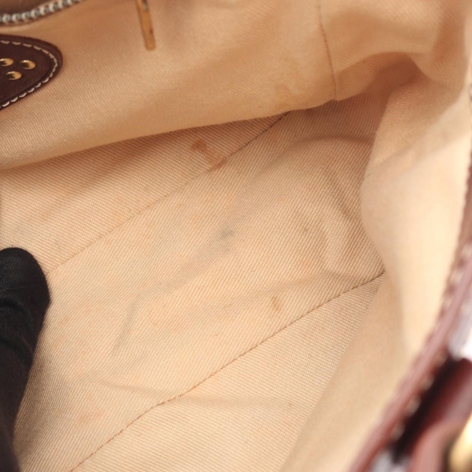 Celine Handbag Macadam Red Canvas Leather — view 5