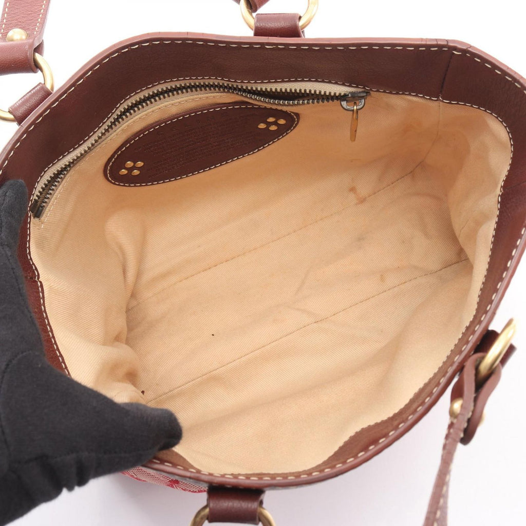 Celine Handbag Macadam Red Canvas Leather — view 3