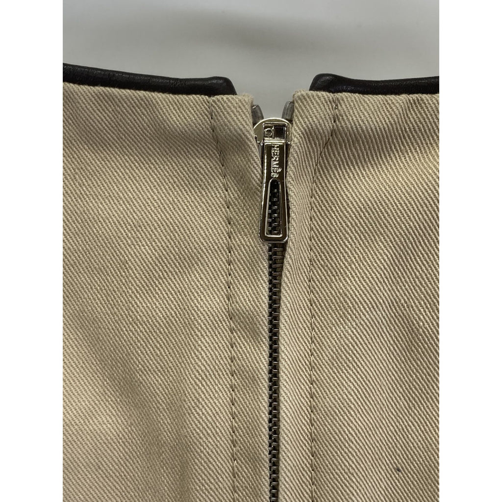 Hermes Leather Cotton Contrast Belt Sleeveless 36 — view 6