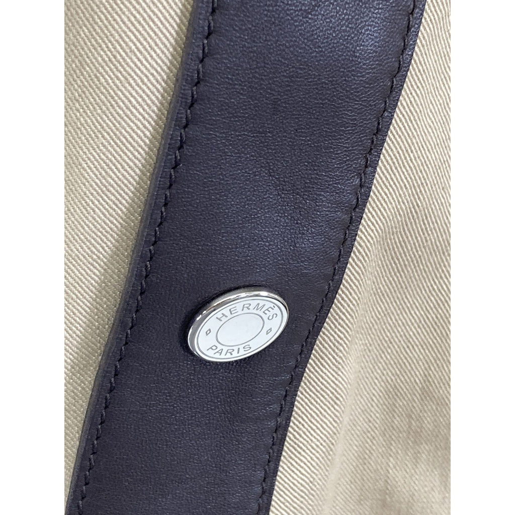 Hermes Leather Cotton Contrast Belt Sleeveless 36 — view 7