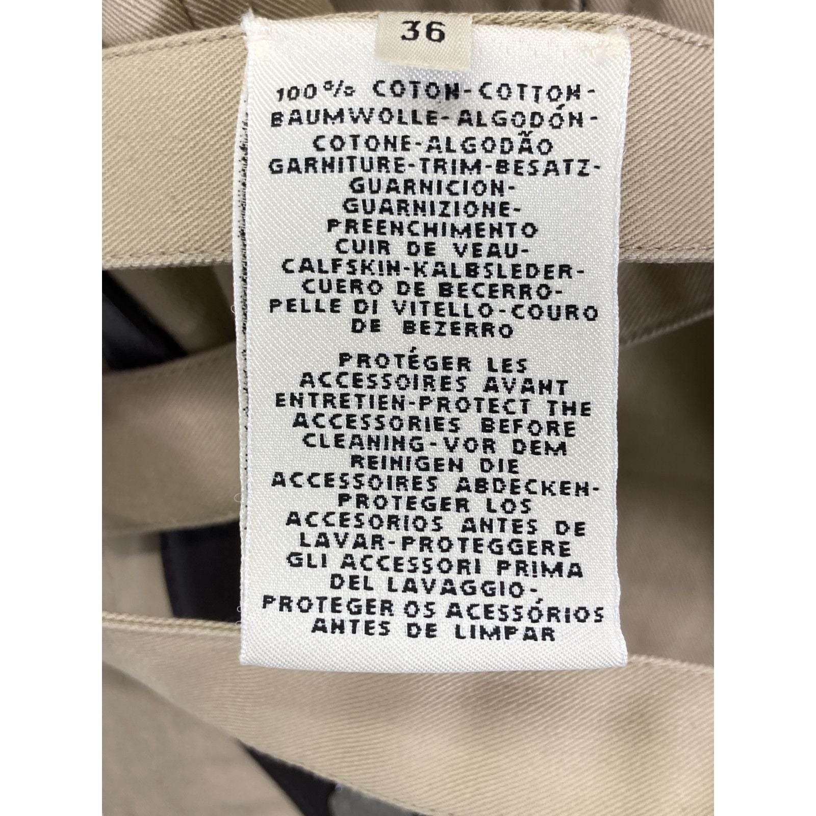 Hermes Leather Cotton Contrast Belt Sleeveless 36 — view 4