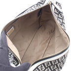 Fendi Shoulder Bag Zucchino Black Canvas Leather Zucchini — view 3