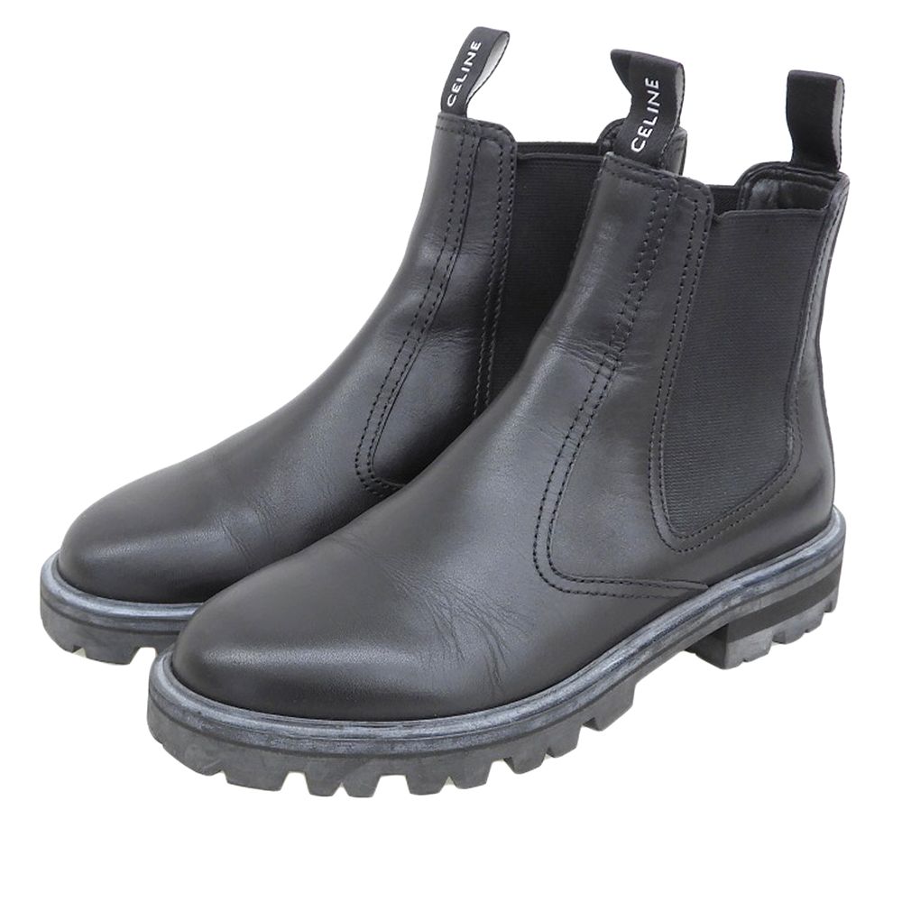 Celine Margaret Chelsea Boots Side Gore Shoes Black