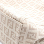 Fendi Tote Zucchino Beige Canvas Leather — view 7