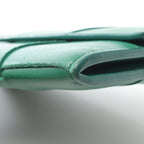 Bottega Veneta Bifold Wallet Cassette Maxi Intrecciato Green Leather — view 7