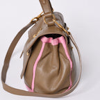 Saint Laurent Muse Two Shoulder Bag Beige Pink Leather Gold — view 4