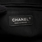 Chanel Shoulder Bag Blanc Stitch Tassel Black Lambskin Quilted Fringe Chain — view 4
