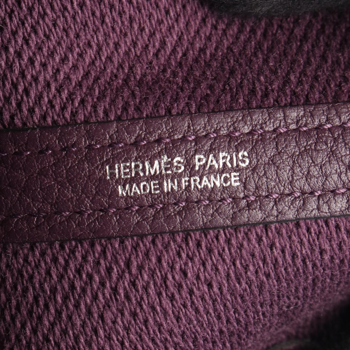 Hermes Tote Garden Party PM Ecru Raisin Canvas Leather — view 4