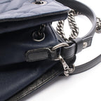 Chanel Handbag CC Bucket Quilted 2-Way Navy Caviar Leather Bag — view 9