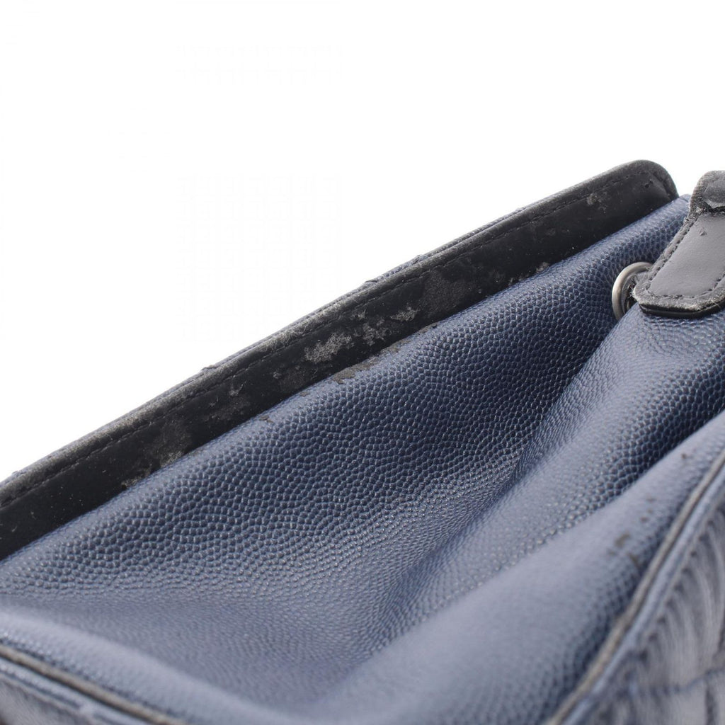 Chanel Handbag CC Bucket Quilted 2-Way Navy Caviar Leather Bag — view 7