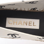 Chanel CC Logo Espadrille Slip on White Leather — view 5