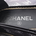 Chanel CC Logo Espadrilles Mesh Slip Ons Navy Slipper — view 5