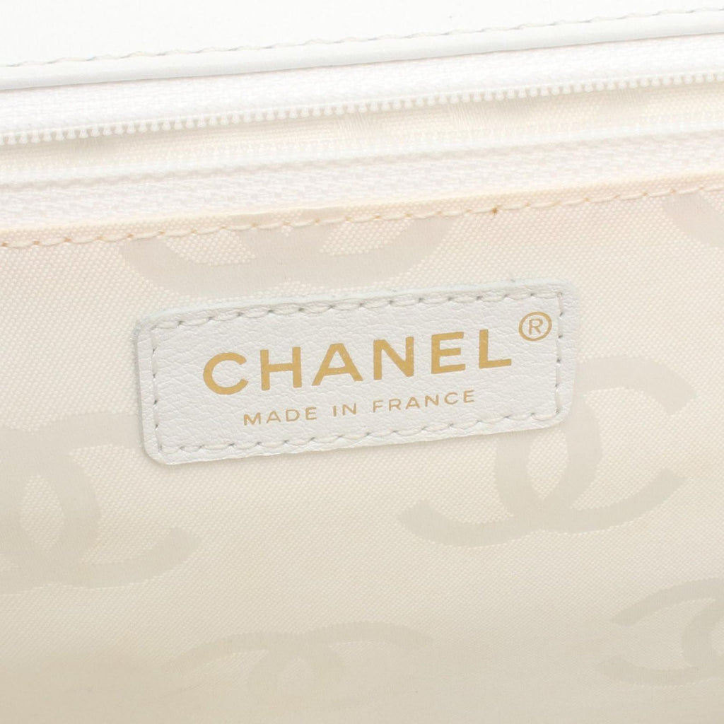 Chanel Handbag Wild Stitch Top Handle White Leather Bag — view 4