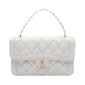 Chanel Handbag Wild Stitch Top Handle White Leather Bag