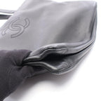 Chanel Tote CC Logo Black Lambskin — view 8