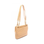 Chanel Tote Quilted Beige Caviar Leather — view 2