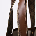 Gucci Guuci Tote Bag GG Canvas Brown Beige Gold — view 6