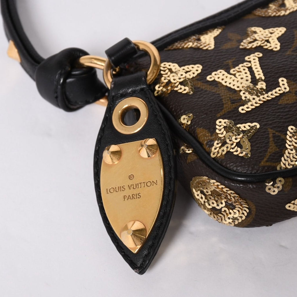 Louis Vuitton Mini Pochette Accessoires Pouch Monogram Eclipse Sequins — view 7