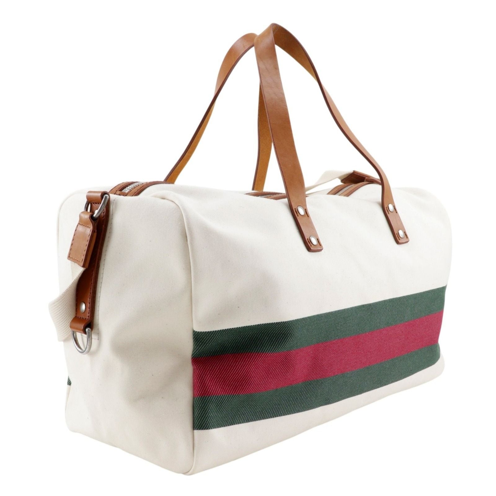 Gucci line 2-Way Shoulder Canvas Owhite Travel Bag — view 3