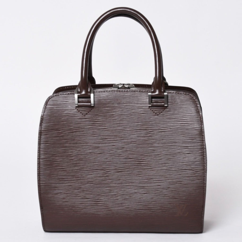 Louis Vuitton Epi Pont Neuf Handbag Mocha Silver