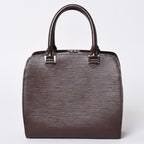 Louis Vuitton Epi Pont Neuf Handbag Mocha Silver