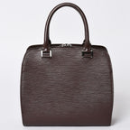 Louis Vuitton Epi Pont Neuf Handbag Mocha Silver — view 2
