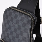 Louis Vuitton Avenue Sling Bag Damier Graphite Canvas Silver — view 5