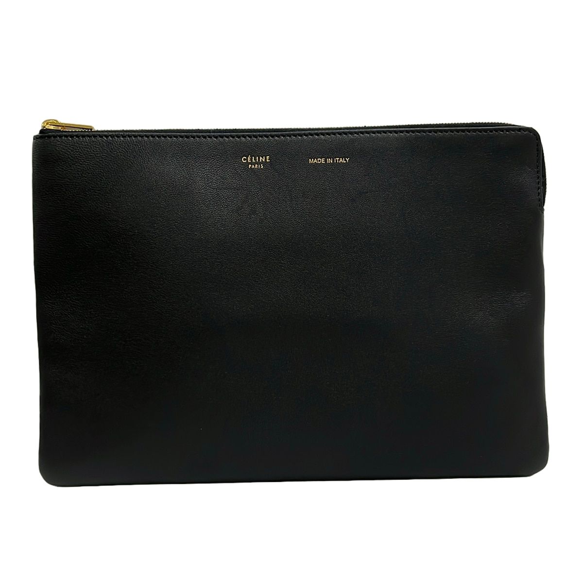 Celine Clutch Ninelapouch Black Leather