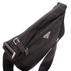 Prada Re-Nylon Shoulder Bag Nylon Leather Black Nero Silver Pouch — view 5
