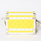 Louis Vuitton Monogram Virgil Abloh Logo Clutch Box Trunk Yellow — view 2